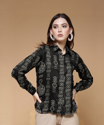 Selvia Women Printed Casual Multicolor Shirt