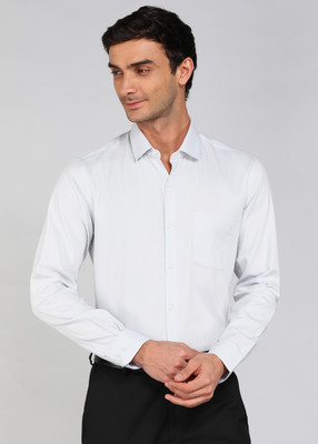 PETER ENGLAND Men Self Design Formal Grey Shirt