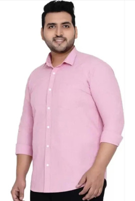 METRONAUT PLUS Men Solid Casual Pink Shirt
