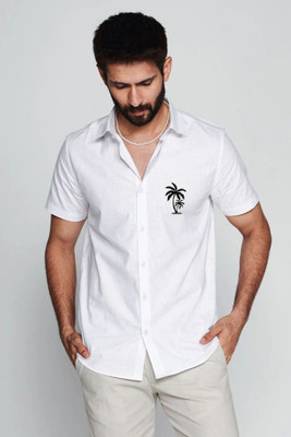 ASHIMA FAB TEX Men Solid Casual White Shirt