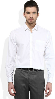 Super Weston Trend Men Solid Casual White Shirt
