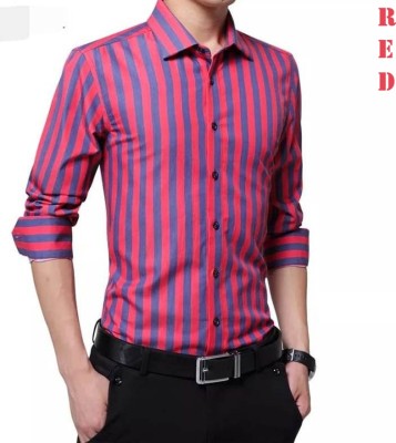 Kadhare Fashion Men Printed Formal Red Shirt