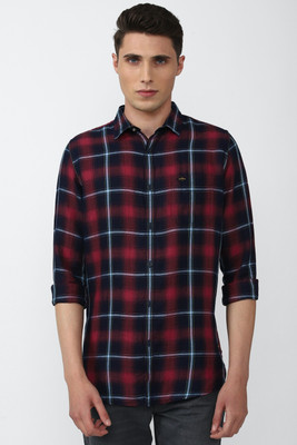VAN HEUSEN Men Checkered Casual Multicolor Shirt