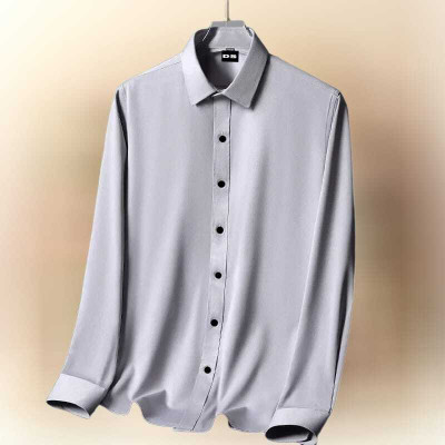 Ethavaa Men Solid Casual Grey Shirt