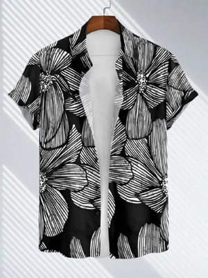Radha Krishna Fashion Men Printed Casual Black Shirt