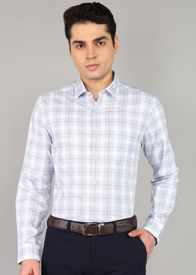 ARROW Men Checkered Formal Blue Shirt