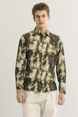 Snitch Men Printed Casual Multicolor Shirt