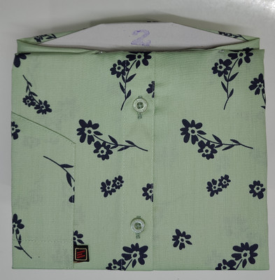 Arthz Fashion Trend Men Floral Print Casual Green Shirt