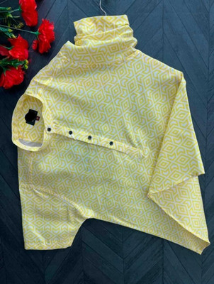 Stellalifestyle Men Solid Casual Yellow, White Shirt
