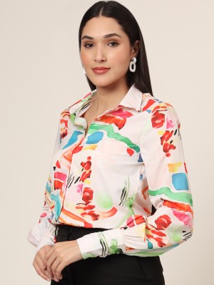 AMSWAN Women Printed Casual Multicolor Shirt