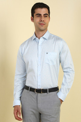 Allen Solly Men Printed Formal Light Blue Shirt