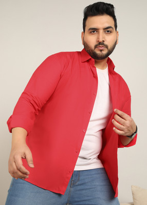 METRONAUT PLUS Men Solid Casual Red Shirt
