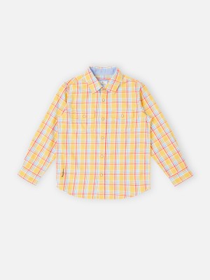 Pepe Jeans Boys Checkered Casual Multicolor Shirt