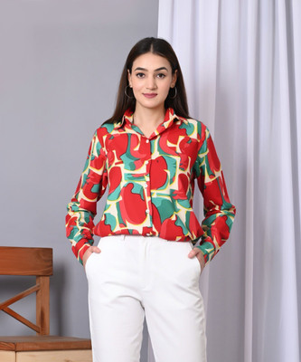 IQRAAR Women Printed Casual Multicolor Shirt