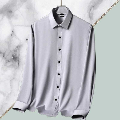 VASTRAM TREND Men Solid Casual Grey Shirt