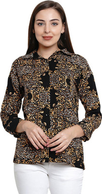 Flair Junkie Women Printed Casual Multicolor Shirt