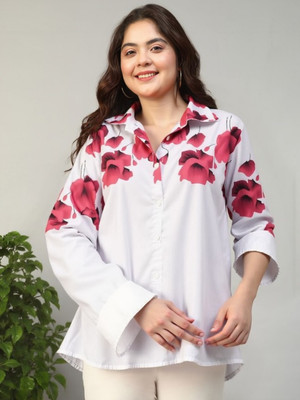 THECLASSICTOGS Women Printed Casual Pink Shirt