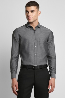 PETER ENGLAND Men Checkered Formal Grey Shirt