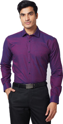 PARK AVENUE Men Solid Formal Purple Shirt
