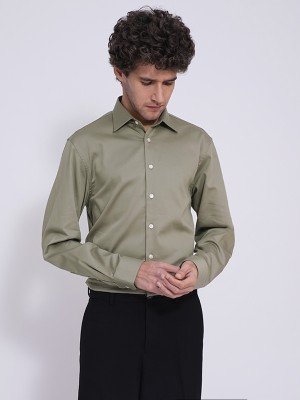 SELECTED HOMME Men Solid Formal Green Shirt