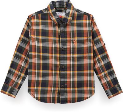 U.S. POLO ASSN. Boys Checkered Casual Multicolor Shirt