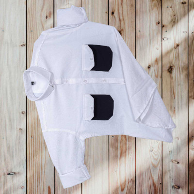 ECLORA Men Solid Casual White Shirt
