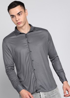 HIGHLANDER Men Printed Casual Grey Shirt