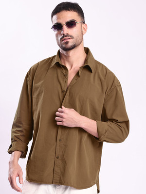 Bene Kleed Men Printed Casual Brown Shirt