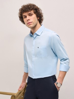 THE BEAR HOUSE Men Solid Formal Blue Shirt