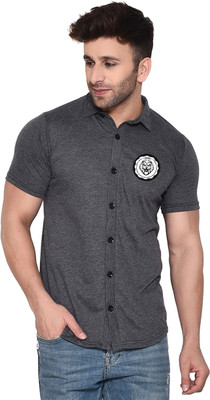 Blisstone Men Printed Casual Grey Shirt