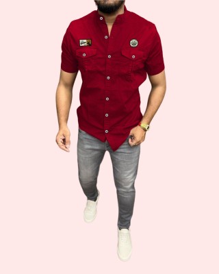 SHIRTZONE Men Solid Casual Red Shirt