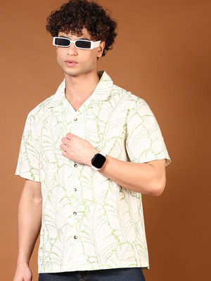 V-MART Men Printed Casual Green Shirt