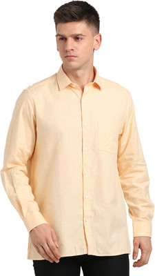 TURTLE Men Solid Casual Beige Shirt