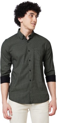 Spykar Men Printed Casual Black, White Shirt