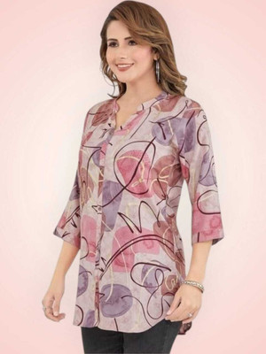 KALLAXI Women Floral Print Casual Multicolor Shirt
