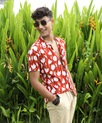 CAMPUS SUTRA Men Printed Casual Brown Shirt