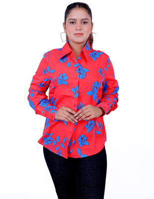 stylo queen Women Printed Casual Red Shirt