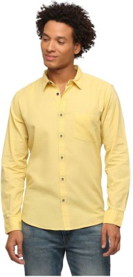 Pepe Jeans Men Solid Casual Yellow Shirt