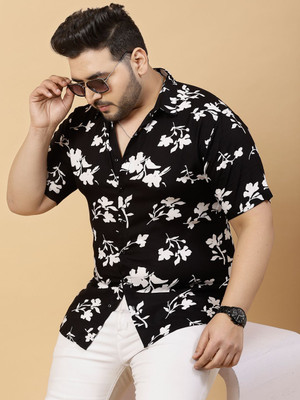 RIGO Men Printed Casual Black Shirt