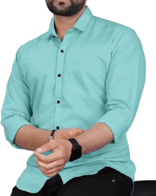 allan peter Men Solid Casual Light Green Shirt