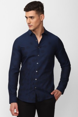 Simon Carter London Men Solid Casual Dark Blue, Black Shirt