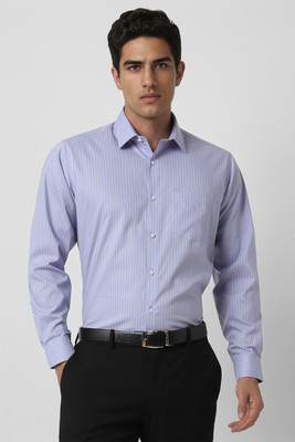 VAN HEUSEN Men Solid Formal Blue Shirt