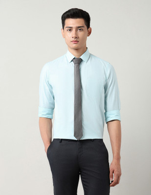 ARROW Men Solid Formal Grey Shirt