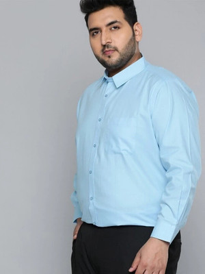 METRONAUT PLUS Men Solid Formal Light Blue Shirt