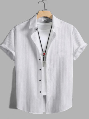 Abhirushi Boys Solid Casual White Shirt
