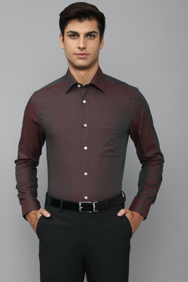 LOUIS PHILIPPE Men Self Design Formal Brown Shirt