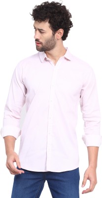 Lyphy Enterprise Men Solid Casual Pink Shirt