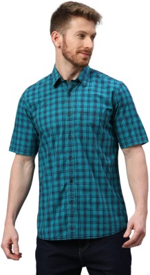 Klub Fox Men Checkered Casual Blue, Dark Blue Shirt