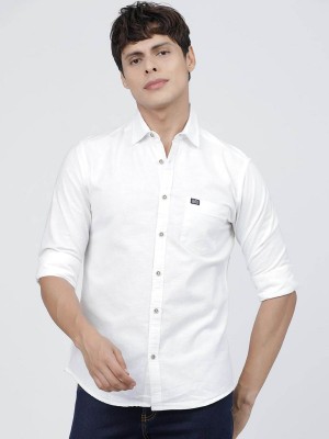 The Indian Garage Co. Men Solid Casual White Shirt