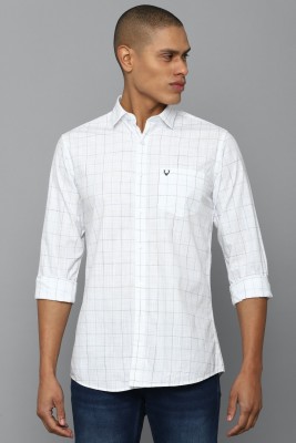 Allen Solly Men Checkered Casual White Shirt